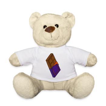 Costume de barre de chocolat pour le carnaval et le carnaval - Nounours - blanc - Devant