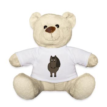 Kugelrundes Pony - Teddy - Weiß - Vorne