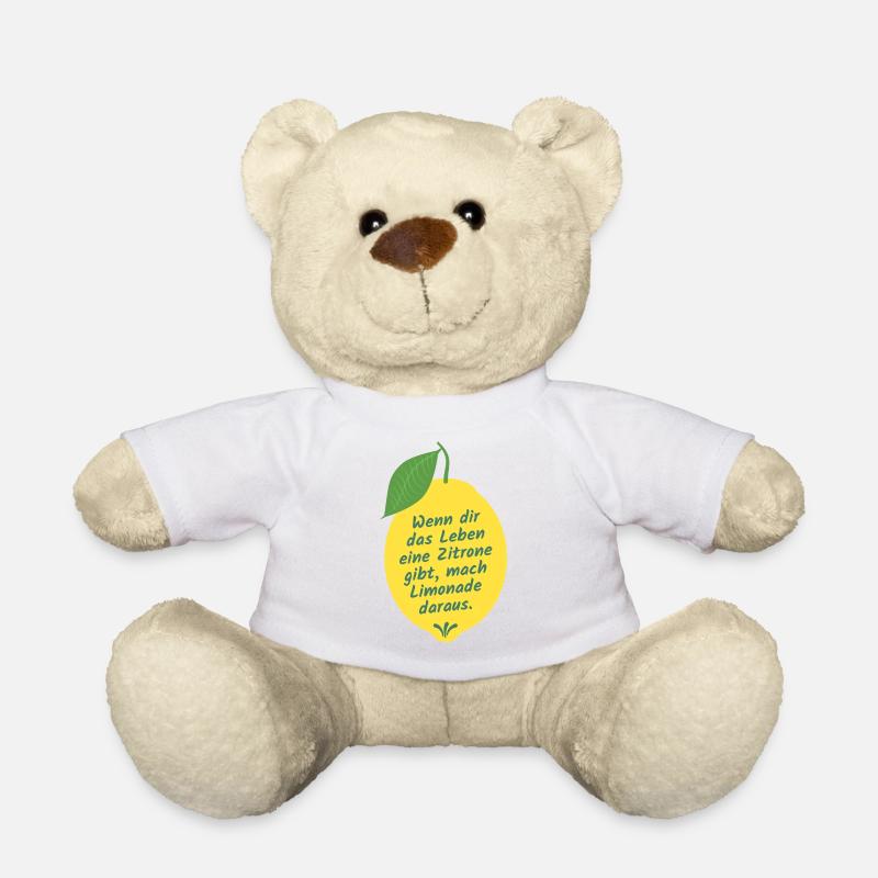 Zitronen Limonade Spruch Zitat Quote - Teddy - Weiß