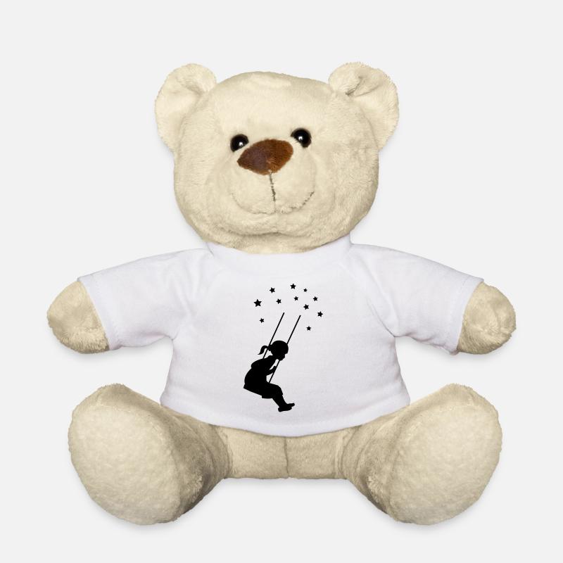 mädchen schaukel stern - Teddy - Weiß