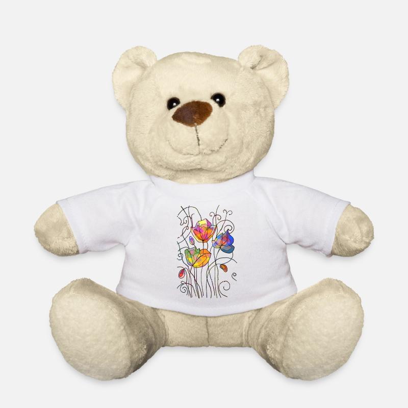 Blumen - Teddy - Weiß