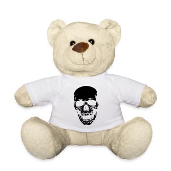 Skull in vintage look - Teddy Bear - white - Front