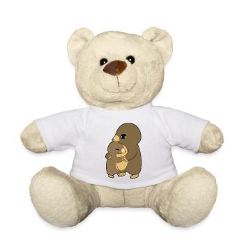 Mole Hugging - Teddy Bear - white - Front