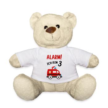 Feuerwehr Kindergartenkind 3 Jahre - Teddy - Weiß - Vorne