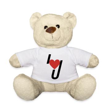 I heart U - Teddy - Weiß - Vorne