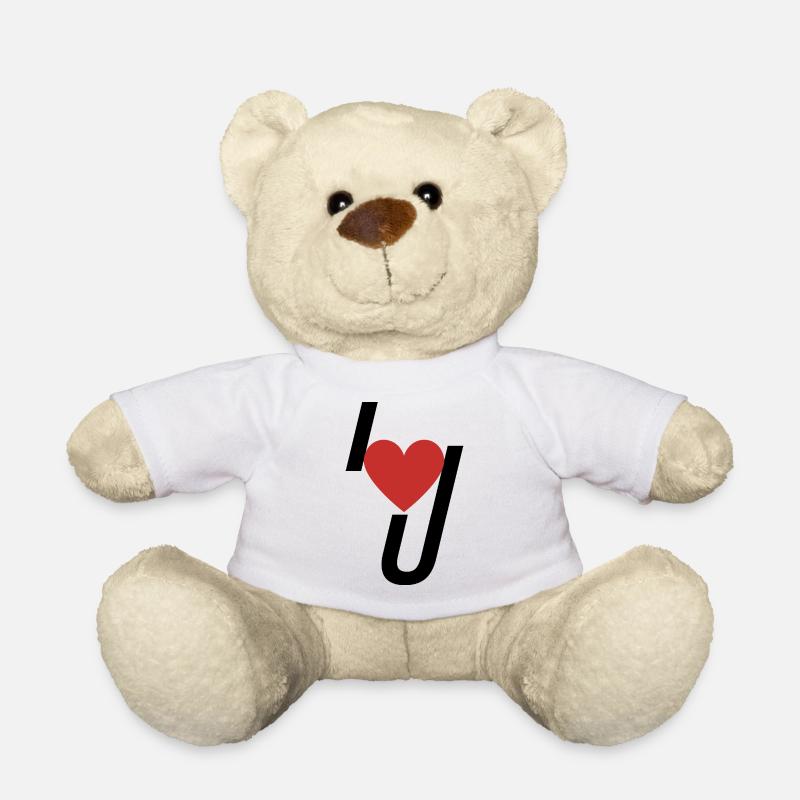 I heart U - Teddy - Weiß