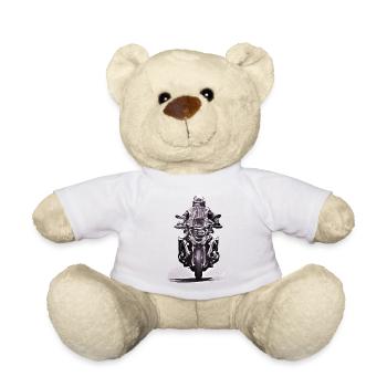GS Motorradfahrer black - Teddy - Weiß - Vorne