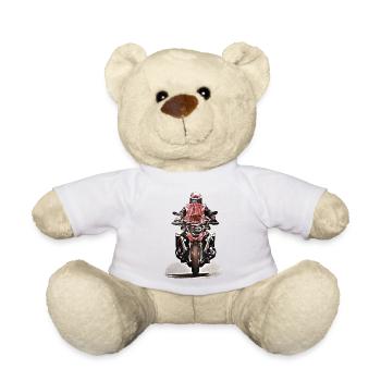 GS Motorradfahrer - Teddy - Weiß - Vorne