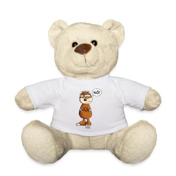 Nö Faultier I Statment Nein Negativ Fun - Teddy - Weiß - Vorne