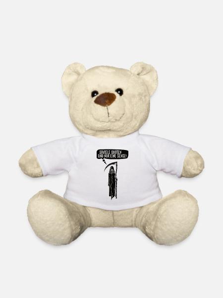 Soviele Idioten und nur eine Sense Sensenmann - Teddy - Weiß