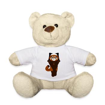 Red panda disguised as a nun for Halloween - Teddy Bear - white - Front