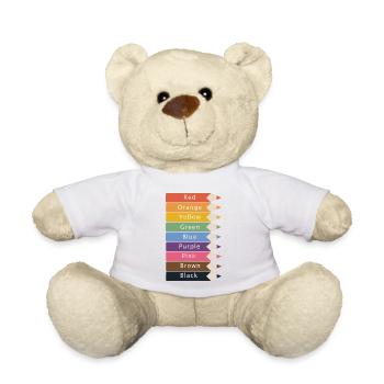 Colorful pens - Teddy Bear - white - Front