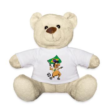 Fan Horse Brazil - Teddy Bear - white - Front