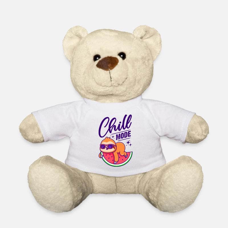 Erholung - Chill Mode Sloth / Chill out / Chillen - Teddy - Weiß