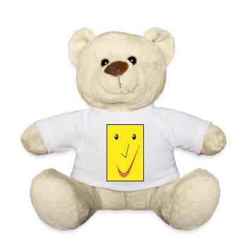 Fine smile Sq - 02 - Teddy Bear - white - Front