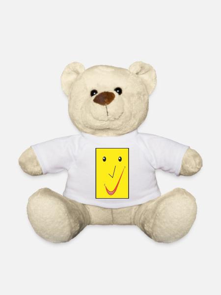 Fine smile Sq - 02 - Teddy Bear - white