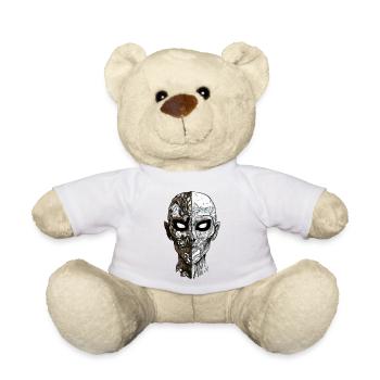 Skull - Teddy Bear - white - Front