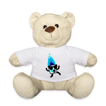 Flammendes Schnapsglas - Teddy - Weiß - Vorne