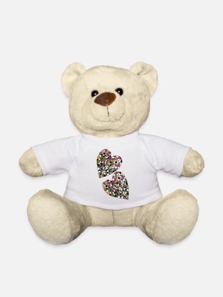 herzen kugeln - Teddy - Weiß