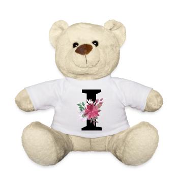 Blumenbuchstabe i - Teddy - Weiß - Vorne