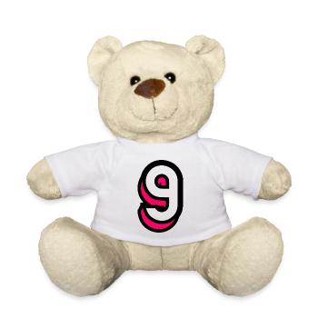 9. ANNIVERSAIRE. HAPPY BIRTHDAY - Nounours - blanc - Devant