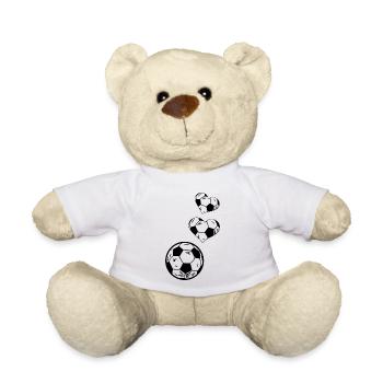 Fußball Soccer - Teddy Bear - white - Front