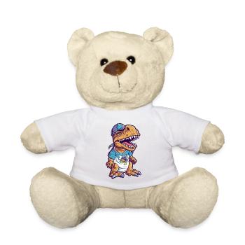 Dino sneakers Streetwear Design - Teddy - Weiß - Vorne