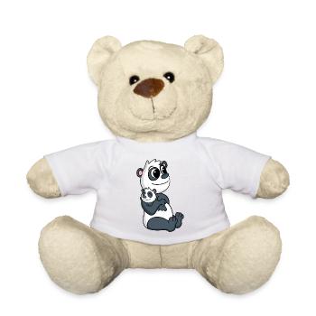 Panda Familie - Panda mit Baby - Teddy - Weiß - Vorne