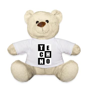 Zitate aus der Techno-Musik - Teddy - Weiß - Vorne