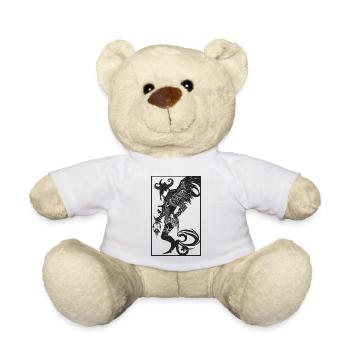Ange noir - Nounours - blanc - Devant