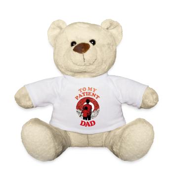 À mon père patient, bonne fête des pères - Nounours - blanc - Devant