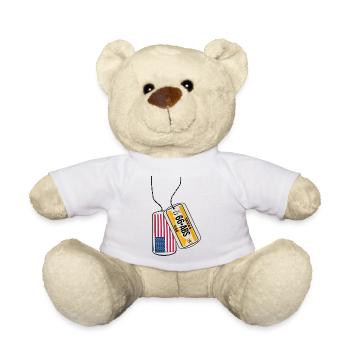 Erkennungsmarke TEXAS Flagge USA - Teddy - Weiß - Vorne