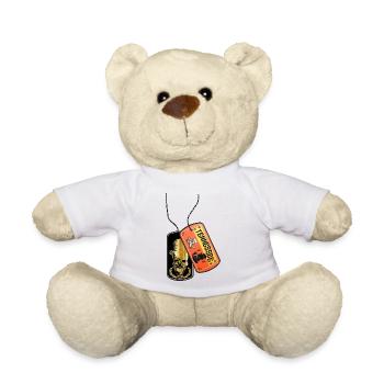 Erkennungsmarke Tennessee goldener Totenkopf - Teddy - Weiß - Vorne