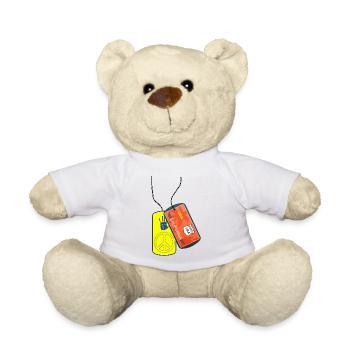Erkennungsmarke California PEACE USA - Teddy - Weiß - Vorne
