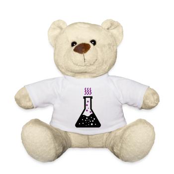 Chemistry Laboratory Erlenmeyer Flask Test Tube - Teddy Bear - white - Front
