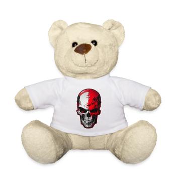Skull - Teddy Bear - white - Front