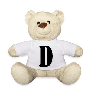 D - Teddy Bear - white - Front