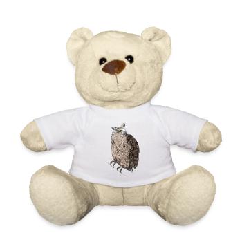 Illustration: Fischuhu - Teddy - Weiß - Vorne