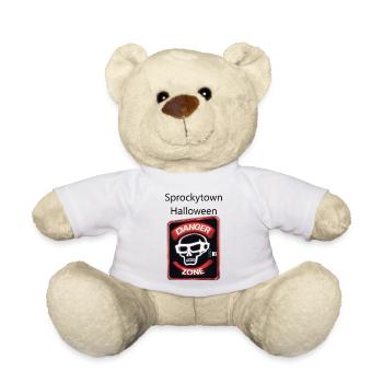 Sprockytown Halloween Danger Zone - Teddy Bear - white - Front