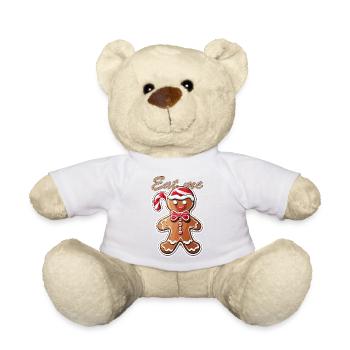 Lebkuchenmann / Weihnachten / Weihnachtsmann - Teddy - Weiß - Vorne