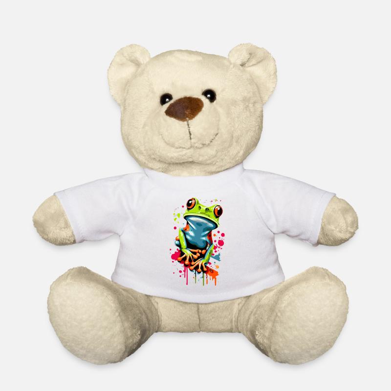 Frosch - Laubfrosch - Froschkönig - Quak - Teddy - Weiß