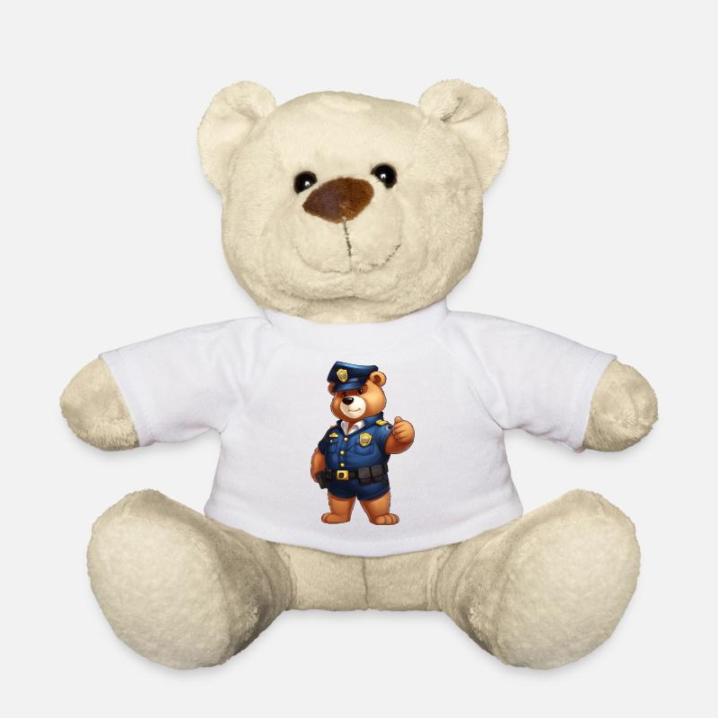 Bärchen Polizei - Teddy - Weiß
