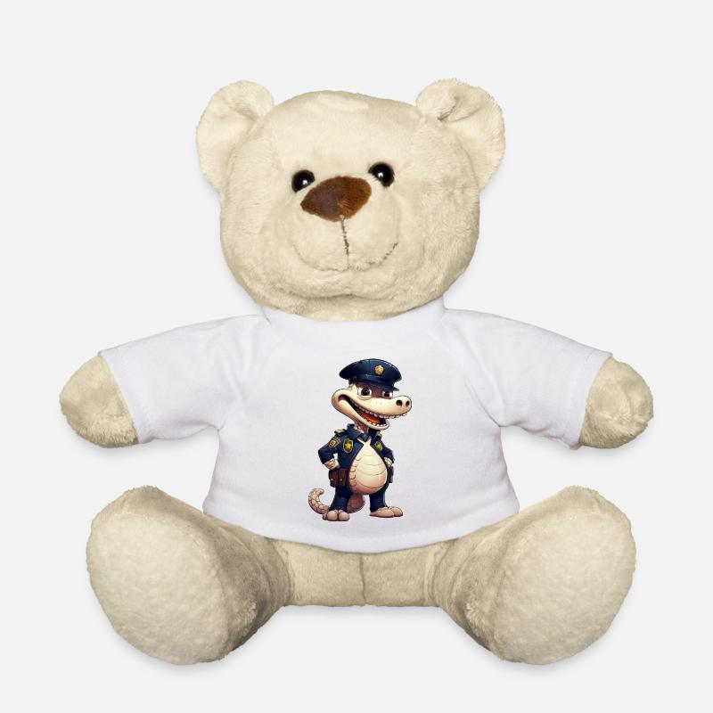 Police Crocodile - Teddy Bear - white