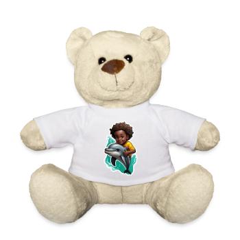 Kid Dolphins Dolphin amant idée cadeau - Nounours - blanc - Devant