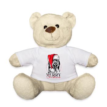 Père Noël Wäller Joyeux Noël Chiens Wilsigns - Nounours - blanc - Devant