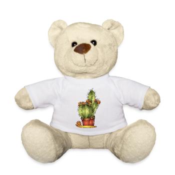 Flowers - Teddy Bear - white - Front