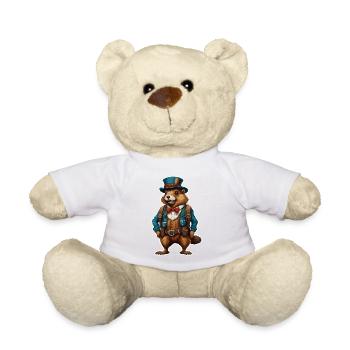 Lederhosen / Animal / Traditional costume / Tradition / Beaver - Teddy Bear - white - Front