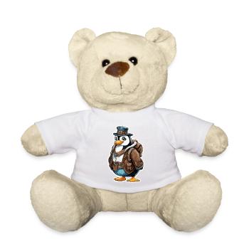 Lederhosen / Animal / Costume traditionnel / Tradition / Pingouin - Nounours - blanc - Devant