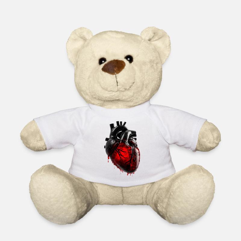 Vantaschwarzes Herz - Teddy - Weiß
