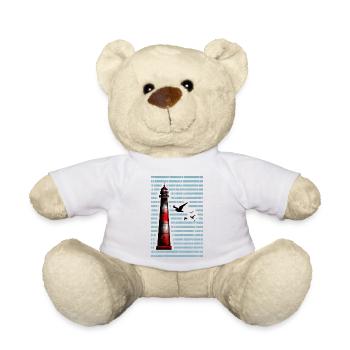 Leuchtturm am Meer – Ruhe & Orientierung - Teddy - Weiß - Vorne